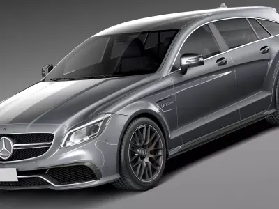 Mercedes-Benz CLS63 AMG Shooting Brake 2015 3D model