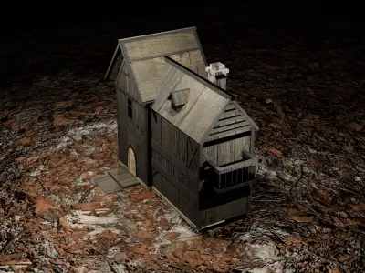 building  Low-poly 3D model