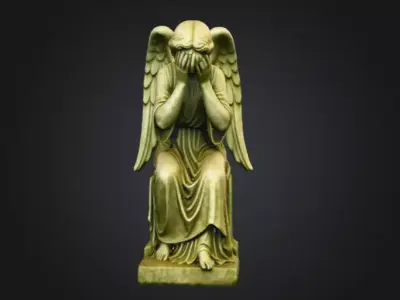 Weeping Angel Statue Low-poly 3D model