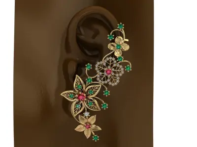 3d printable earrings 3D print model