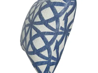 Pillow with geometric design 3D model
