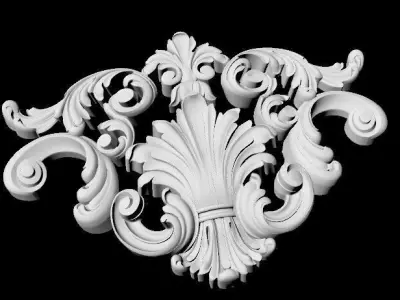 Central decor ornament for furniture 3D model 998