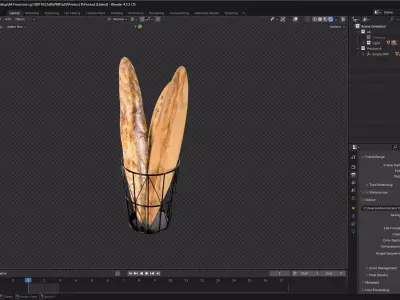 bread Low-poly 3D model
