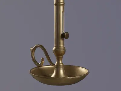 Antique Candle Holder Low-poly 3D model