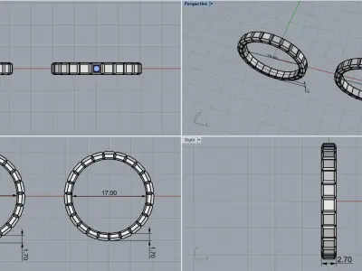 Wedding ring model 947 3D print model