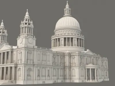 St Paul s Cathedral Low-poly 3D model