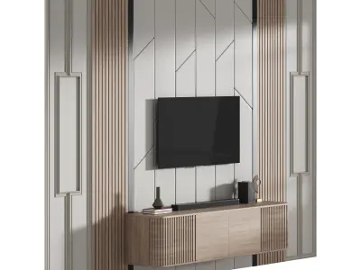 Modern TV Wall 022 3D model