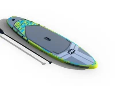 SUP Inflatable Stand Up Paddle Board 3D model 3D model
