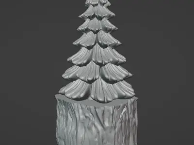 Pine Tree Candle 3D print model