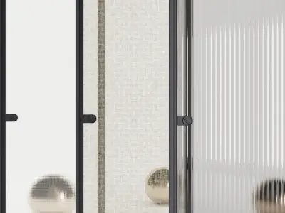 Set Modern Door 01 3D model