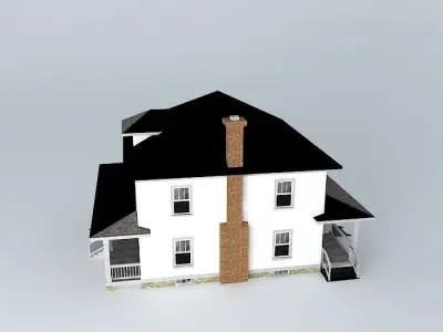 Foursquare House Free 3D model
