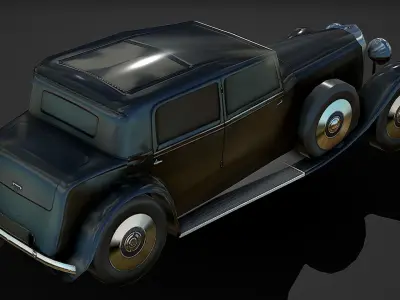 Old Car 01 Low Poly Mobile Ready Low-poly 3D model