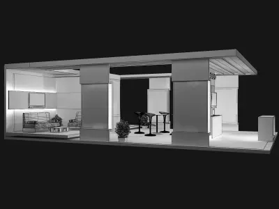 Booth Exhibition Stand a48 3D model