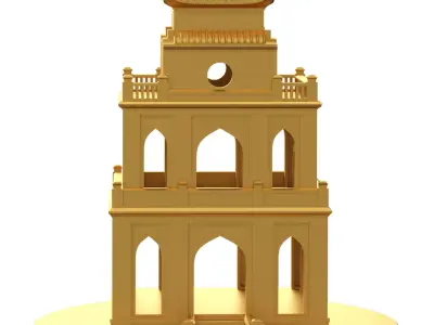 Turtle Tower 3D Model 3D print model