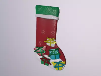 Christmas Decor Hanging Sock C 3D model