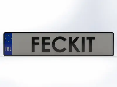 Funny Irish License Plates 3D print model