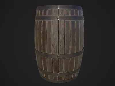 Barrel Low-poly 3D model