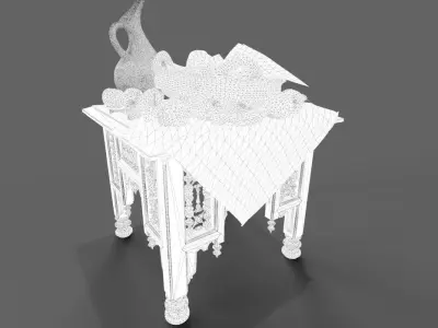 Table Decoration  Low-poly 3D model
