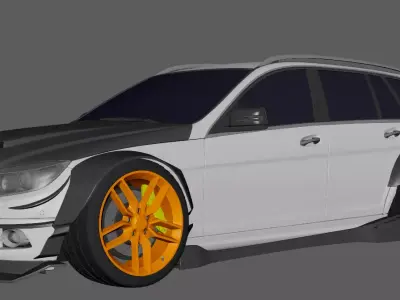 MercedesBenz wide bodykit Concept 3D model