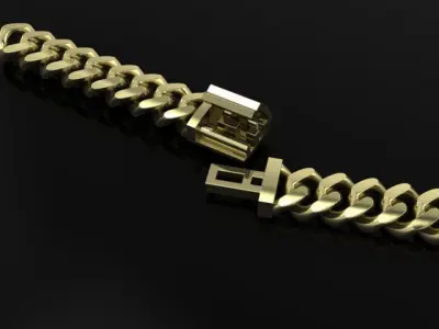 Cuban Chain Bracelet Necklace Link SIZE 8MM Width 3D print model