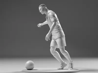 Footballer 05 Footstrike 01 Stl 3D print model