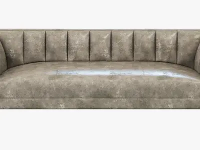 Restoration Hardware Modern Paxton Leather Sofa 3D model