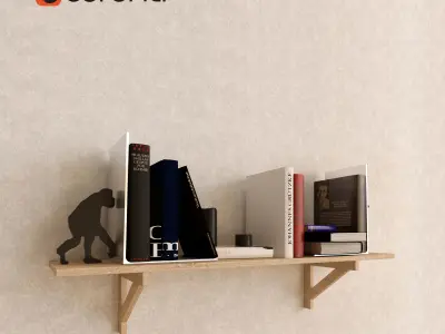 Decorative set with books Free 3D model