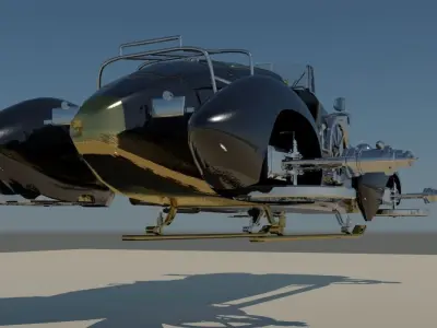 Fantasy Flying car 3D model