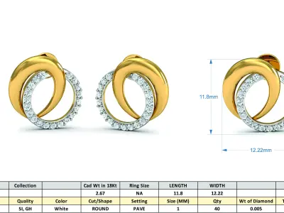 Jewelry 3D Models with render and 3dm  stl - P-1831 3D print model