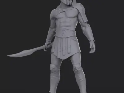 Spartan warrior 3D print model