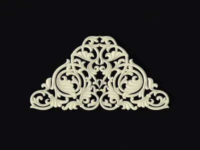 Central decor ornament for furniture 3D model 780