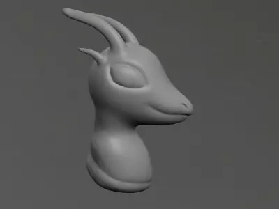 Dragon Head Low-poly 3D model
