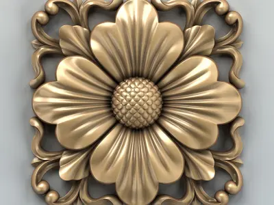 Square rosette 005 3D model