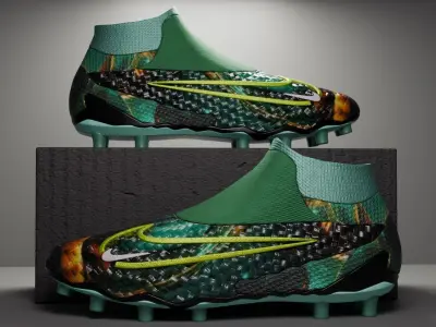 Nike boots green 3D model