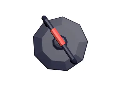 Low Poly Game Ready Gas Lamp 3D model