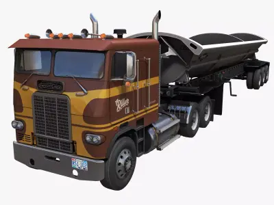 Freightline FLT side tipper Low-poly 3D model