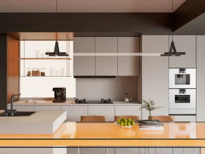 Kitchen Modern interior 87 3D model