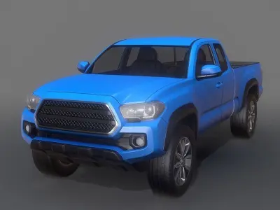 Pick-up Truck Game Ready Low-poly 3D model