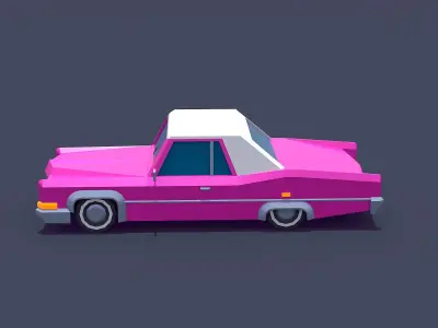 Cadillac Coupe deVille Low-poly 3D model