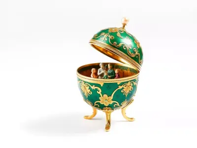 Emerald Enchanted Egg model pack Low-poly 3D model