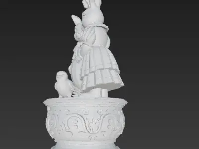 Easter Joy Bunny and Chick 3D Model 3D print model