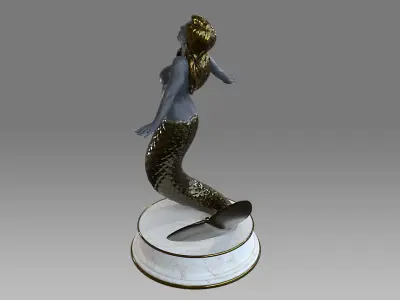 Zodiac Sign Female Pisces Low-poly 3D model