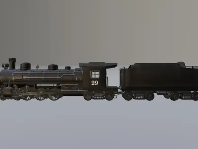 Steam Train 3D model