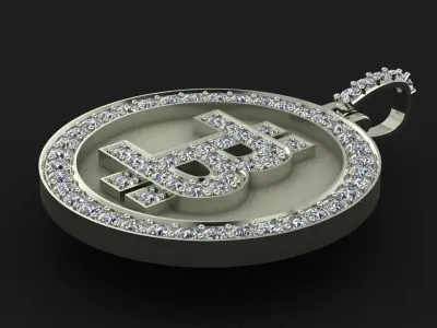  Bitcoin Pendant  3D print model