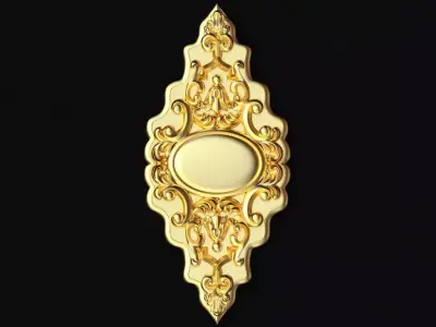 Central decor ornament for furniture 3D model 921