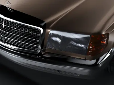 Mercedes-Benz 350 SEL 1990 3D model