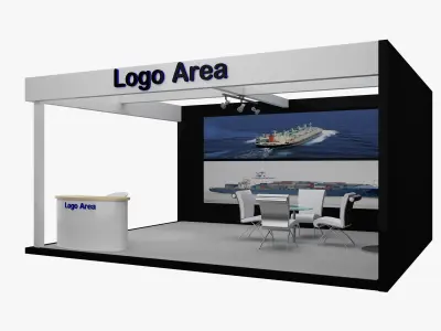 Booth Exhibition Stand a110b 3D model