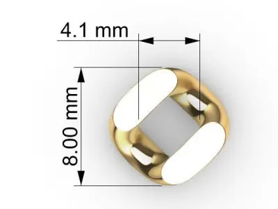 8MM MIAMI CUBAN LINK CHAIN DIAMOND 3D print model