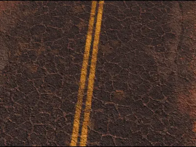 Highway Roadways in Desert 3D model