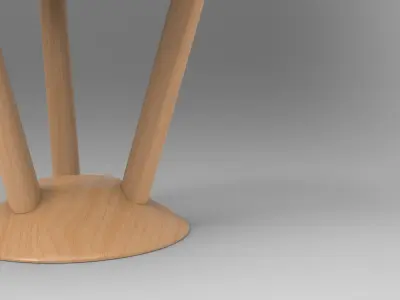 Pipero Side Table Low-poly 3D model